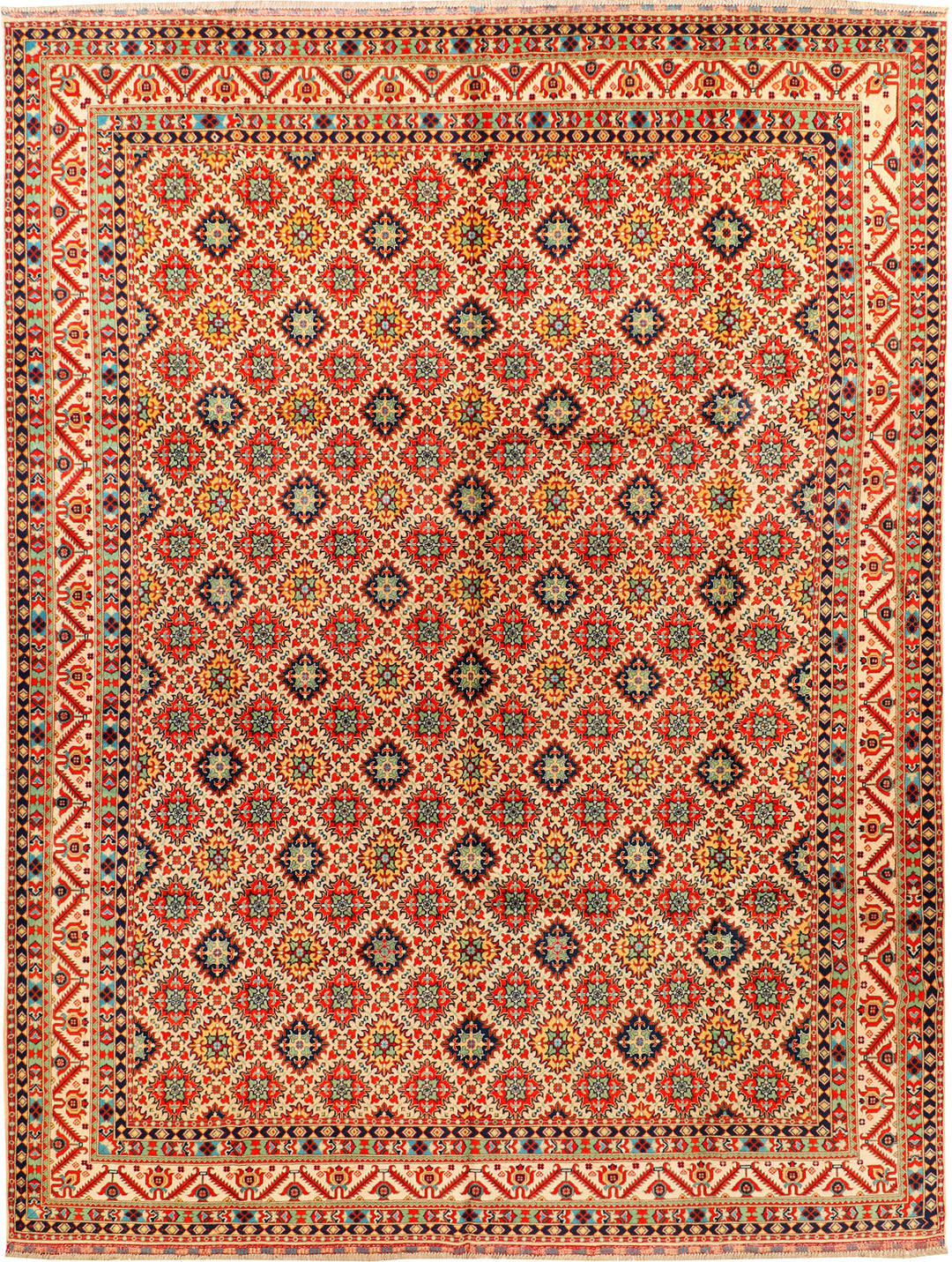 Afghan Khal Mohammadi Rug 9'10" x 12'8" Hand-Knotted