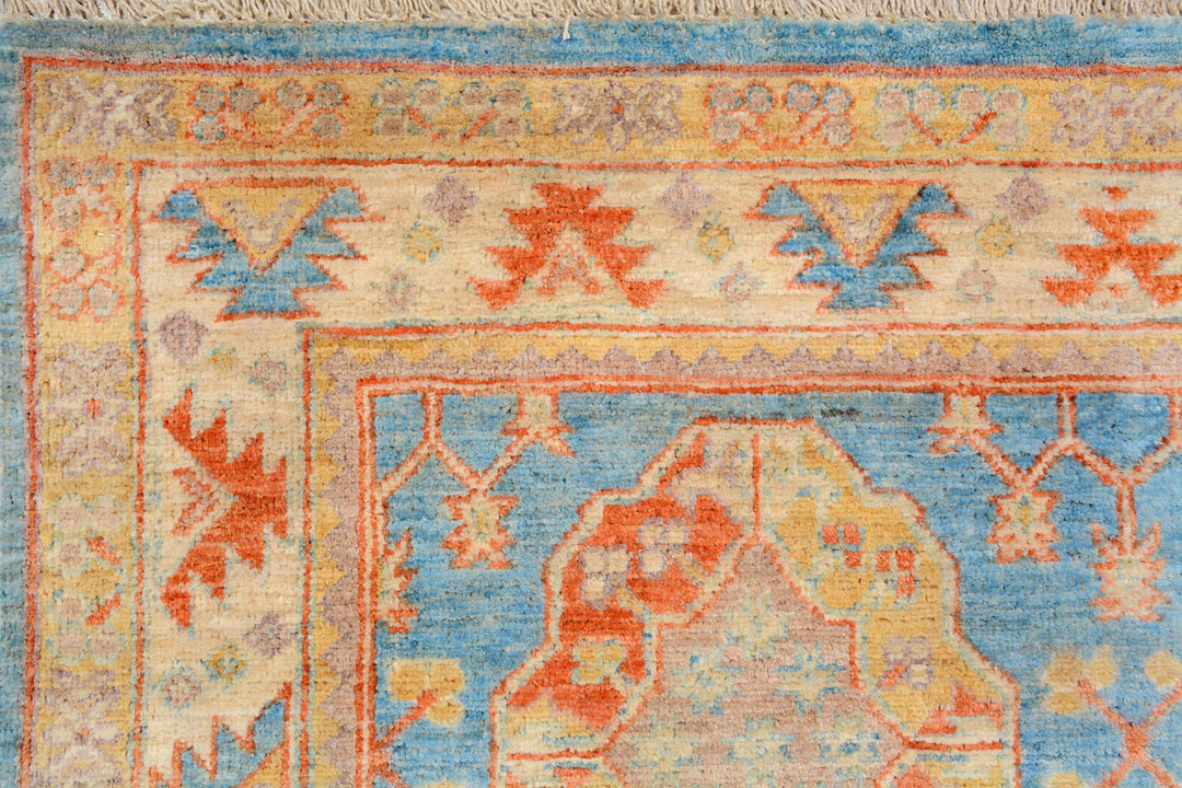 Sky Blue Kazak 4' 1 x 6' 3 - No. 71650