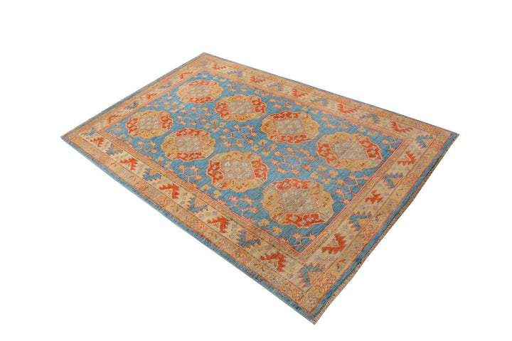 Sky Blue Kazak 4' 1 x 6' 3 - No. 71650