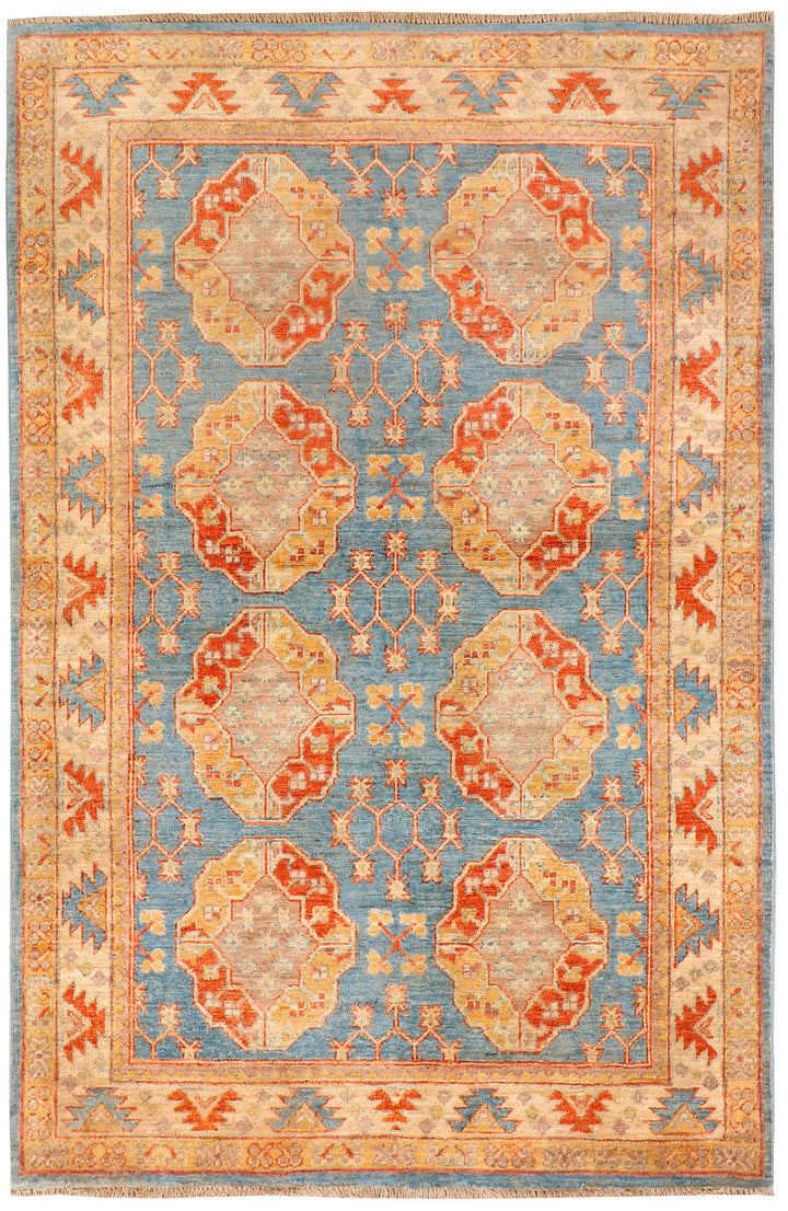 Sky Blue Kazak 4' 1 x 6' 3 - No. 71650