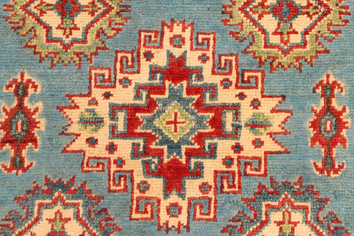 Steel Blue Kazak 2'  7" x 9'  6" - No. QA96939