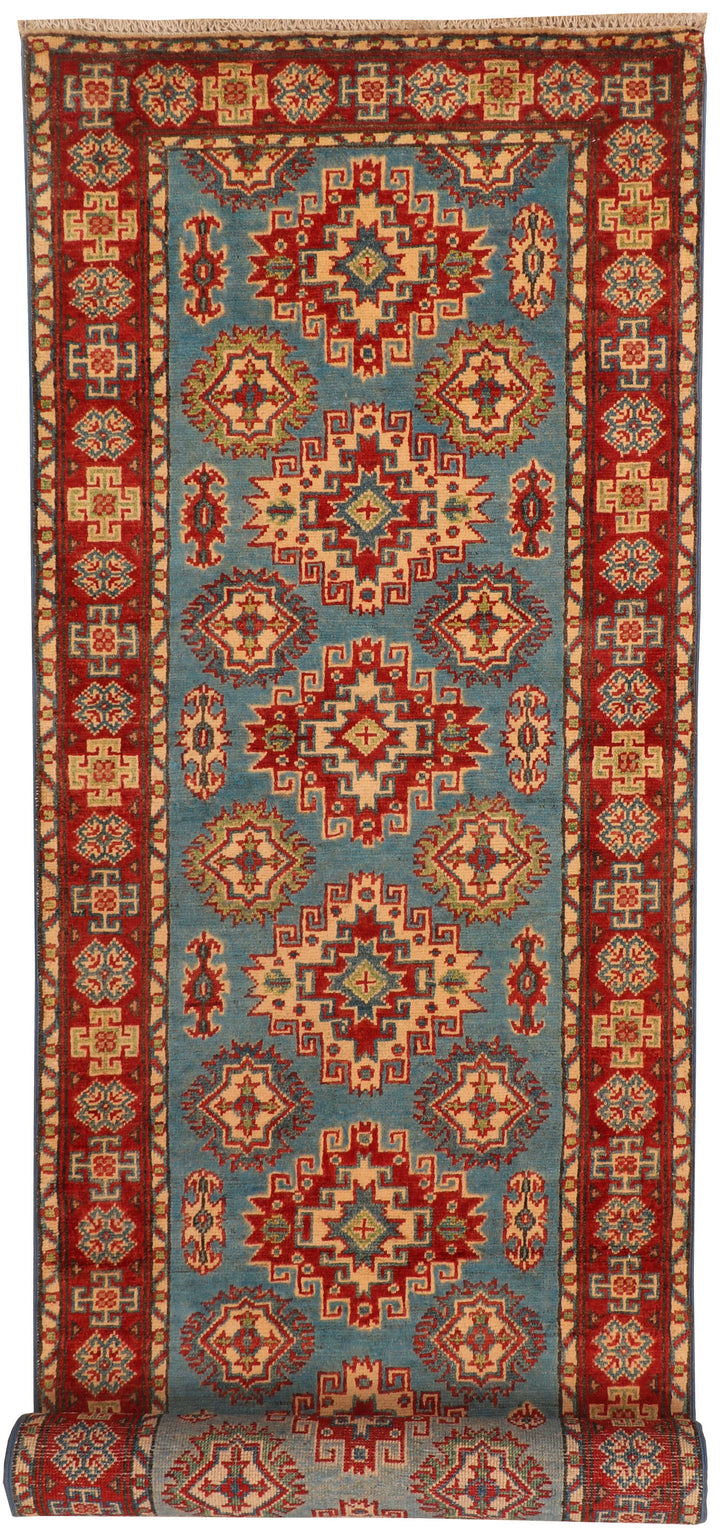 Steel Blue Kazak 2'  7" x 9'  6" - No. QA96939