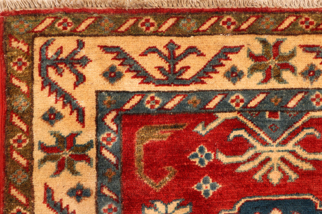 Firebrick Kazak 2'  7" x 9'  5" - No. QA61521