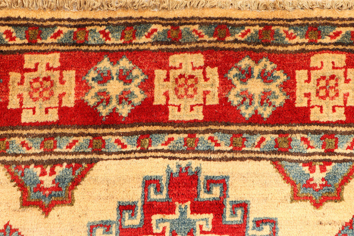 White Kazak Rug 2' 9" x 9' 11" Hand-Knotted view