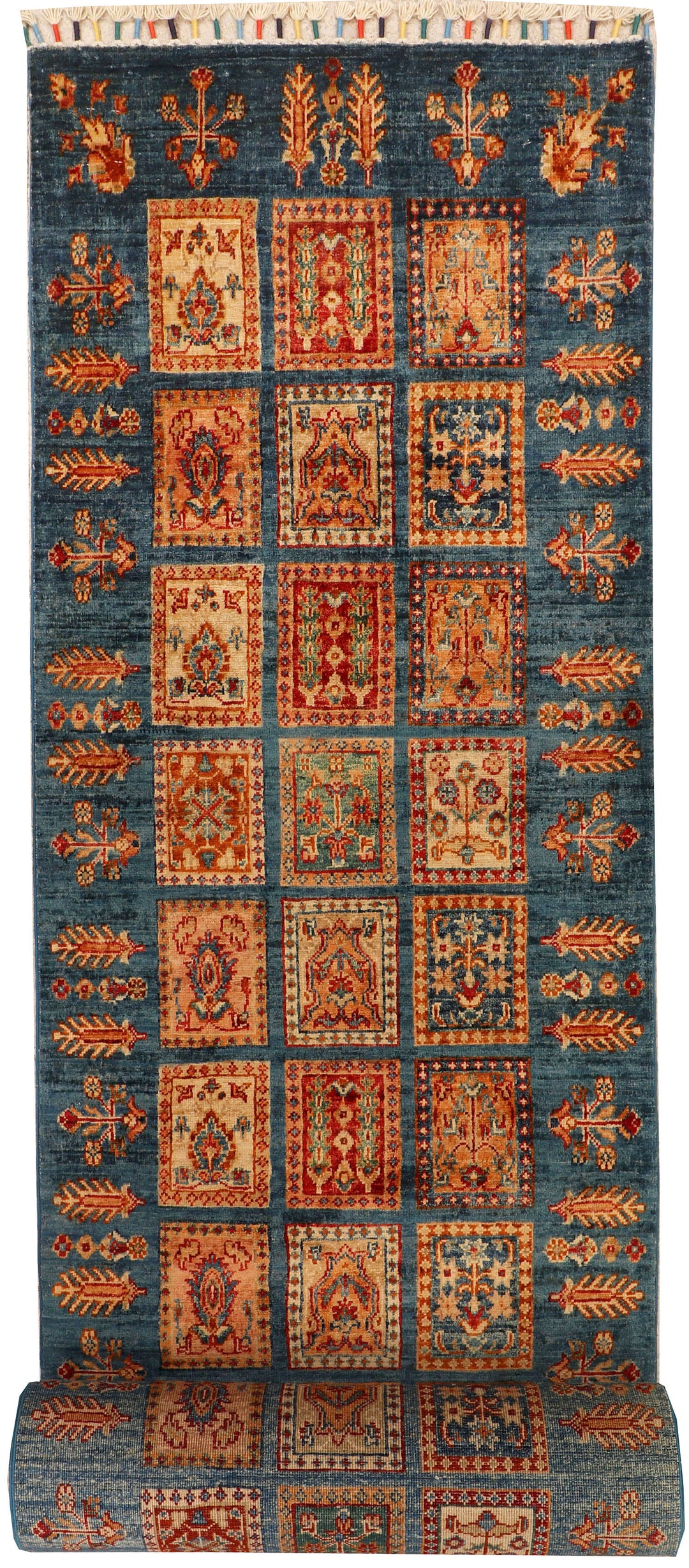 Afghan Bakhtiar Rug 2'8" x 19'4" Hand-Knotted