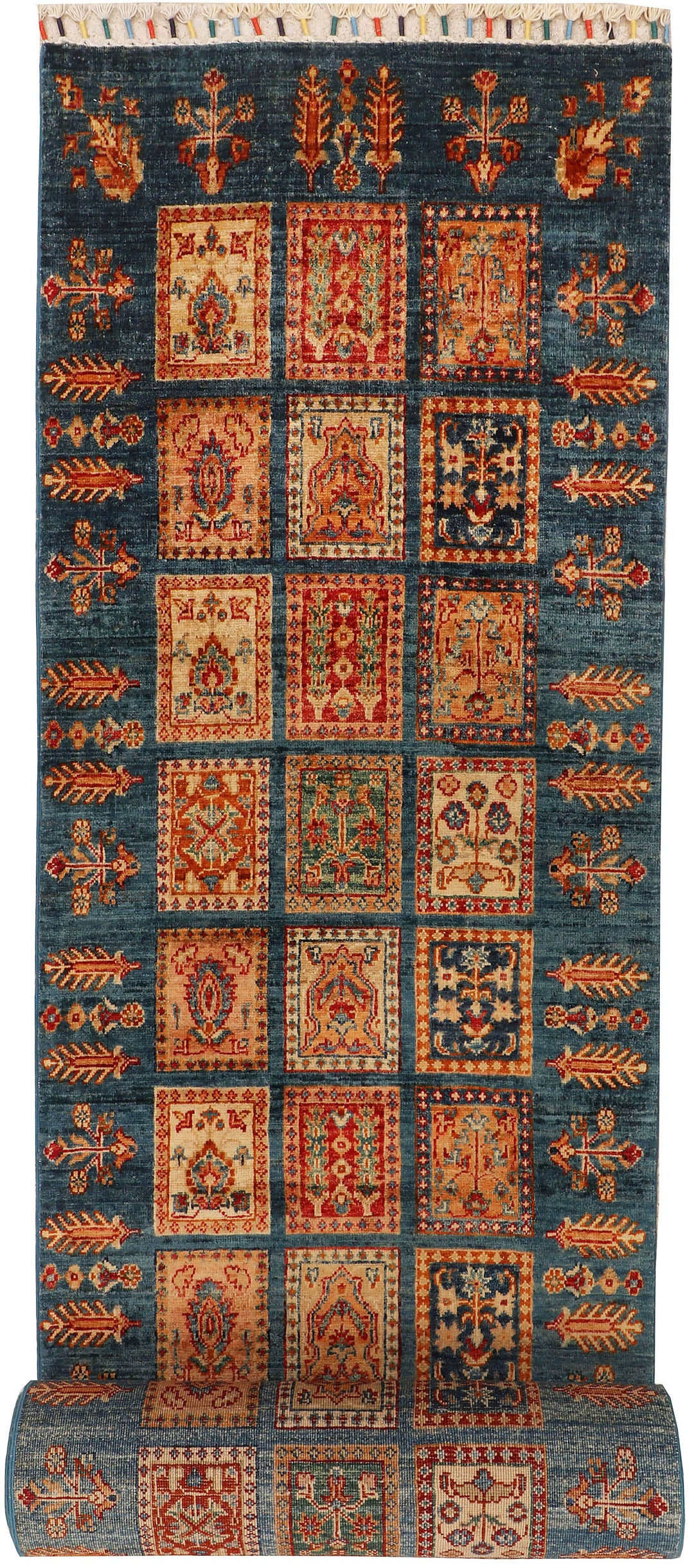 Afghan Bakhtiar Rug 2' 7" x 19' 3" Hand-Knotted