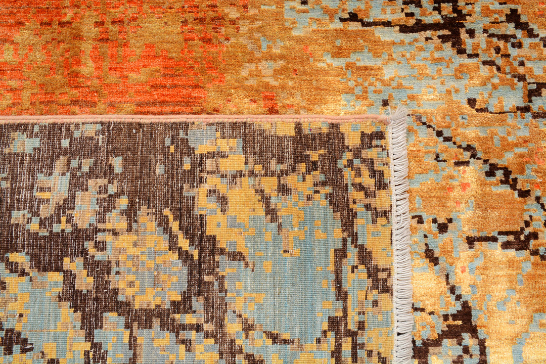 Multi Colored Abstract 8'  1" x 10'  1" - No. QA14750