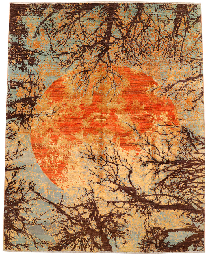 Multi Colored Abstract 8'  1" x 10'  1" - No. QA14750