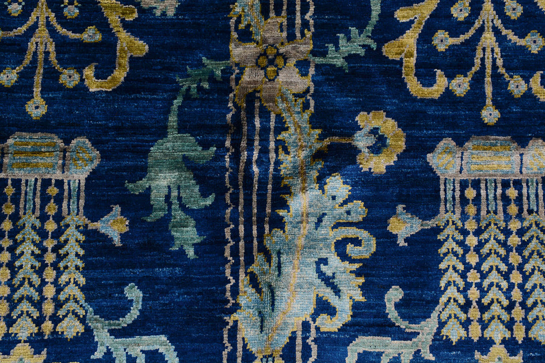 Midnight Blue Ikat 4' 11 x 6' 7 - No. 71964