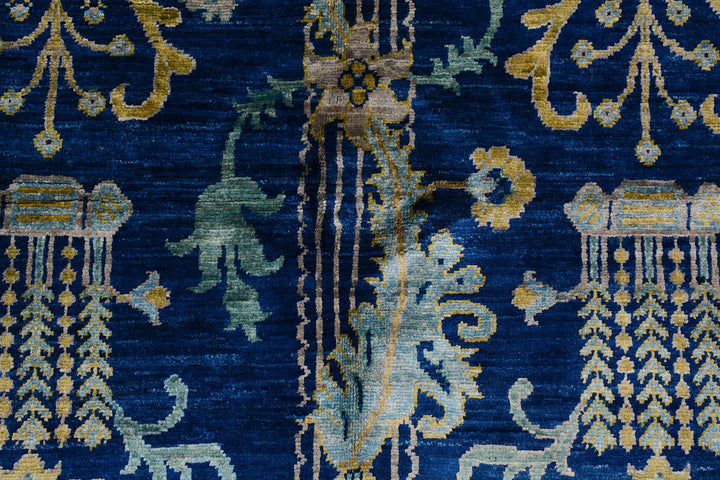 Midnight Blue Ikat 4' 11 x 6' 7 - No. 71964