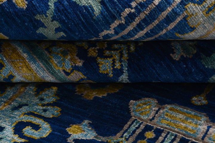 Midnight Blue Ikat 4'  11" x 6'  7" - No. QA39011