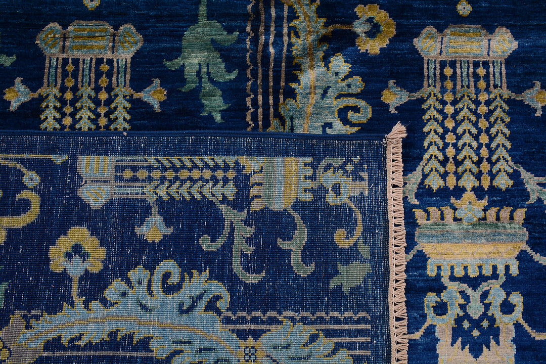 Midnight Blue Ikat 4'  11" x 6'  7" - No. QA39011