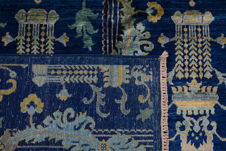 Midnight Blue Ikat 4'  11" x 6'  7" - No. QA39011