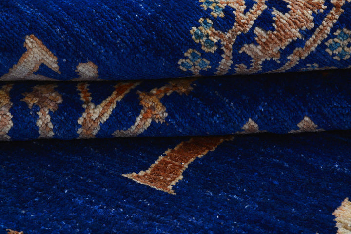 Dark Blue Ikat 5' 7 x 7' 7 - No. 71967