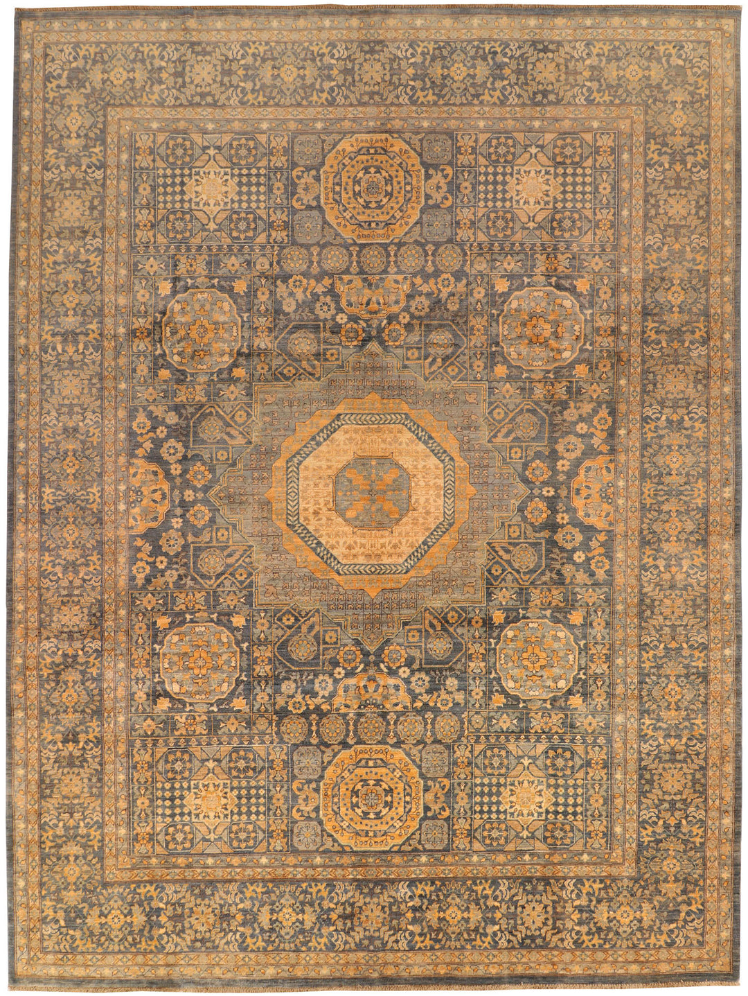 Afghan Mamluk Rug 8' 7 x 11' 8 Hand-Knotted