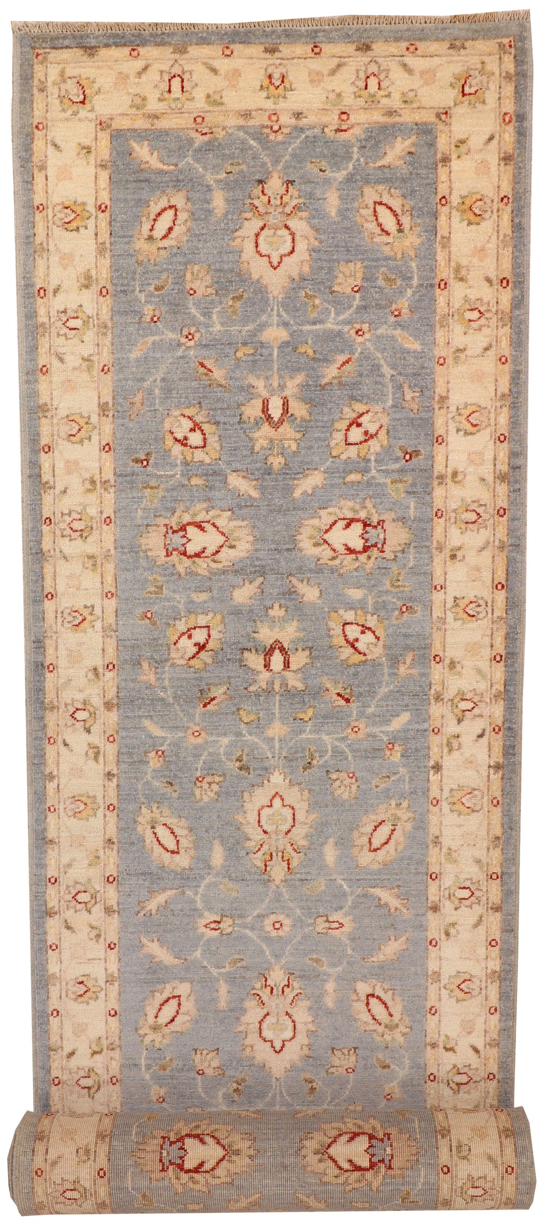Afghan Ziegler Rug 2'8" x 13'10" Hand-Knotted