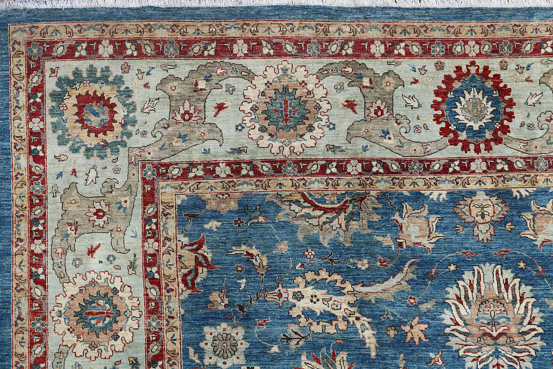 Steel Blue Oushak 12'  x" 15'  1" - No. QA85921