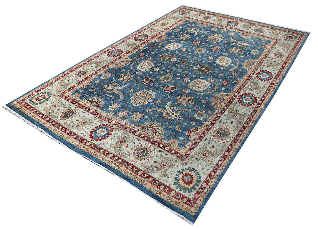 Steel Blue Oushak 12'  x" 15'  1" - No. QA85921