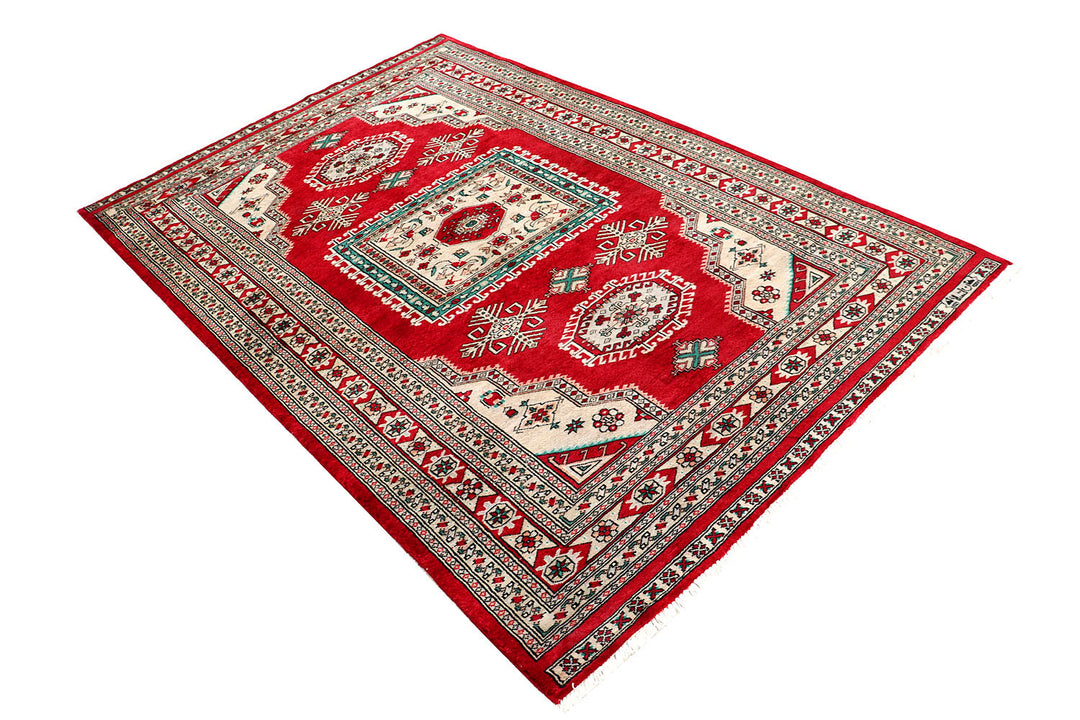 Red Caucasian 4'  8" x 7'  2" - No. QA77398