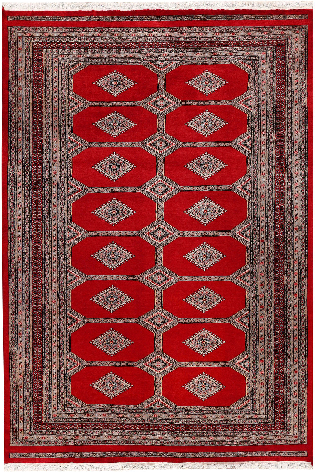 Red Jaldar Rug 5' 6 x 8' Hand-Knotted