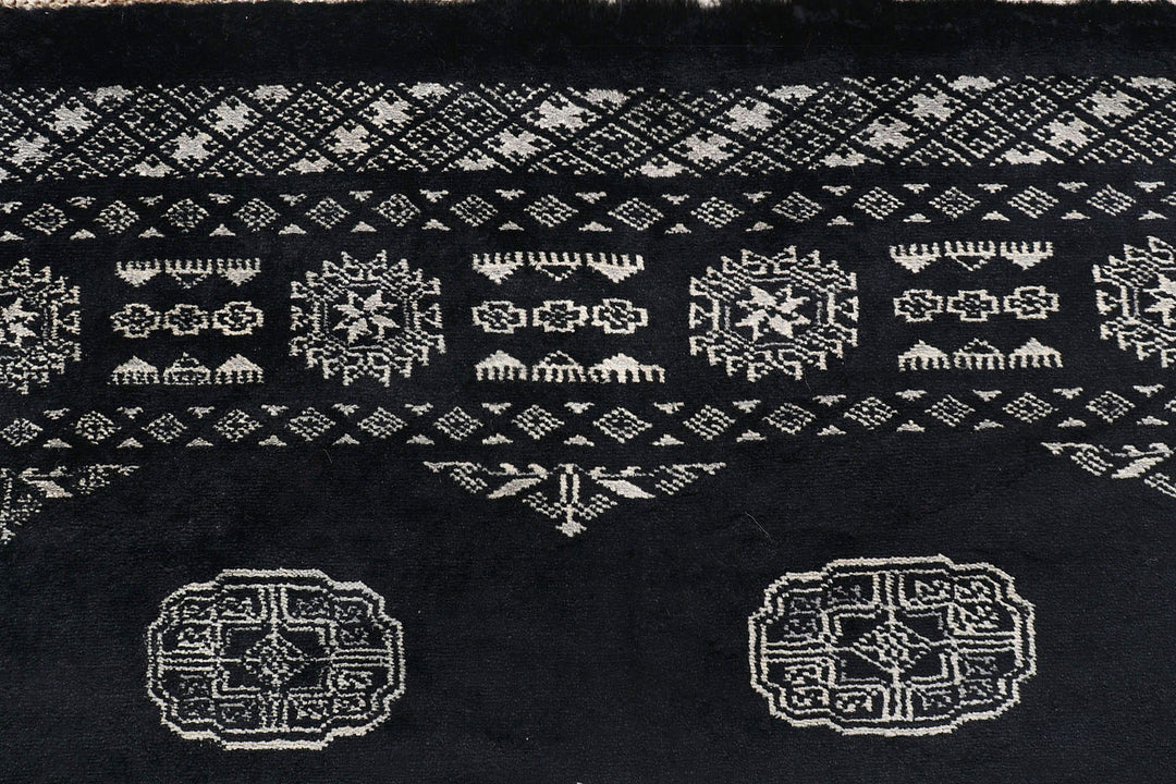 Black Bokhara 4'  x" 6'  1" - No. QA55117