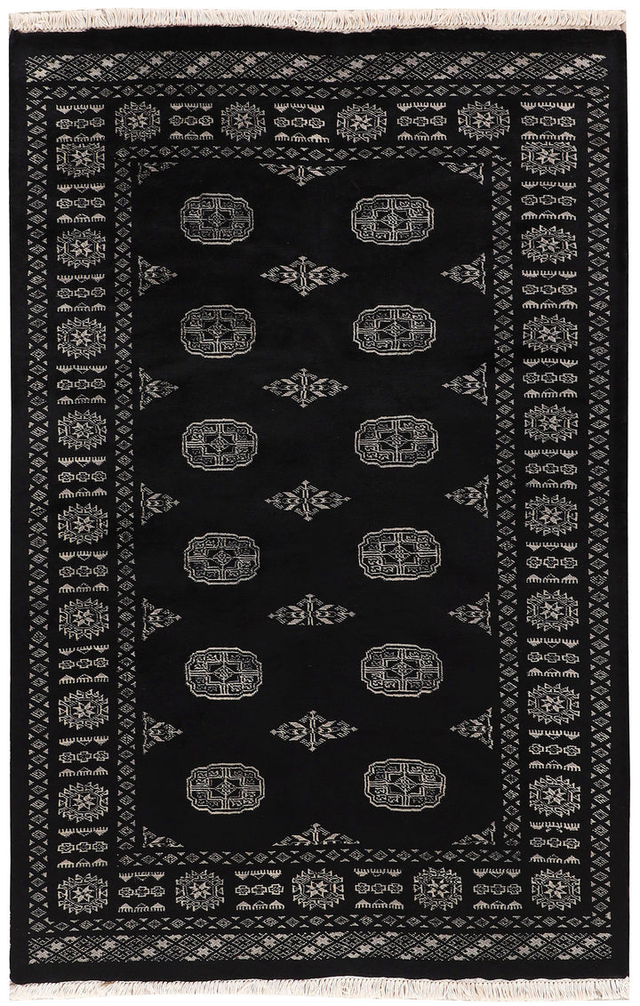 Black Bokhara 4' x 6' 1 - No. 72044