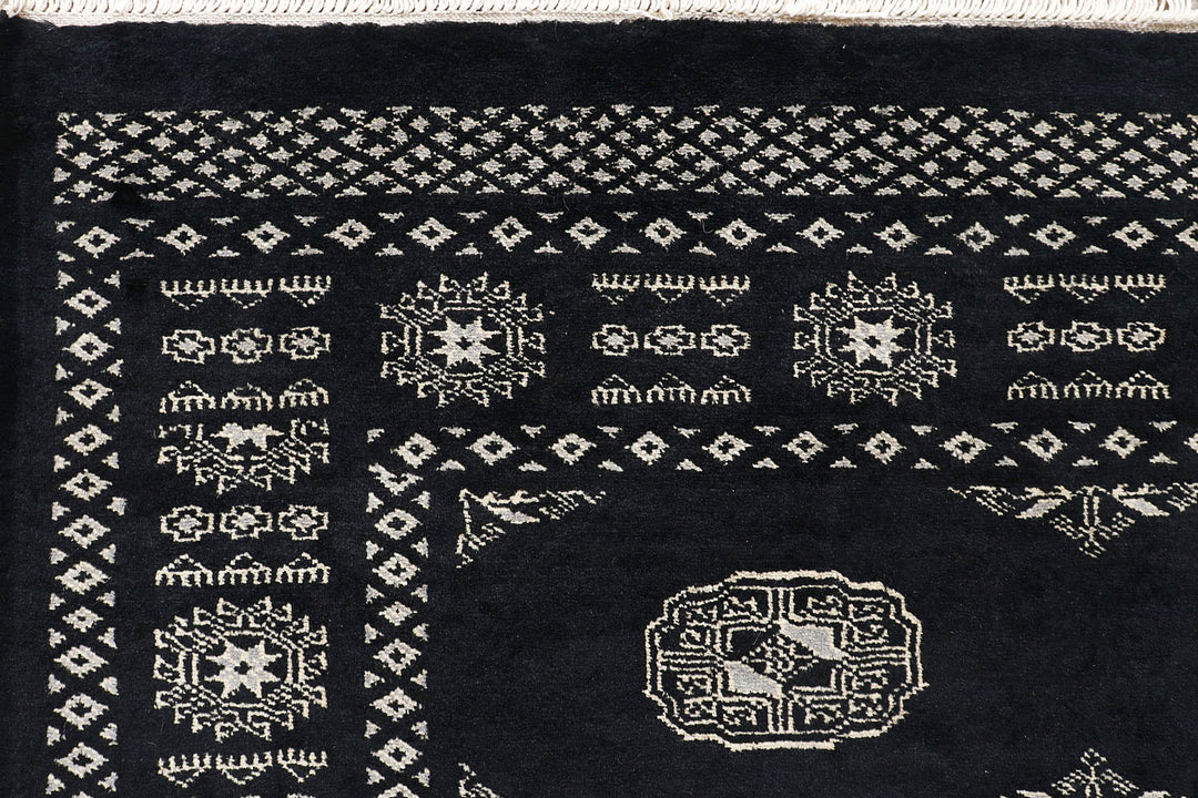 Black Bokhara 4'  1" x 6'  1" - No. QA32765