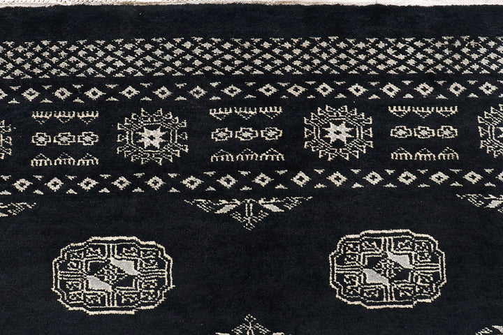 Black Bokhara 4'  1" x 6'  1" - No. QA32765