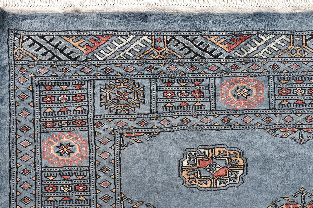 Slate Grey Bokhara 4'  2" x 6' " - No. QA65972