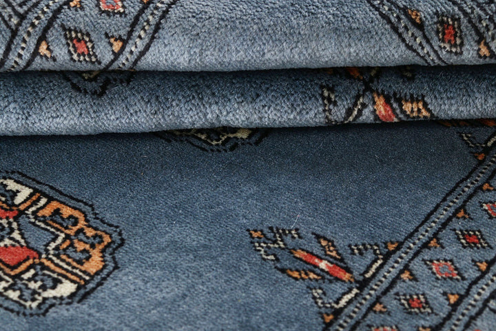 Slate Grey Bokhara 4'  2" x 6' " - No. QA65972