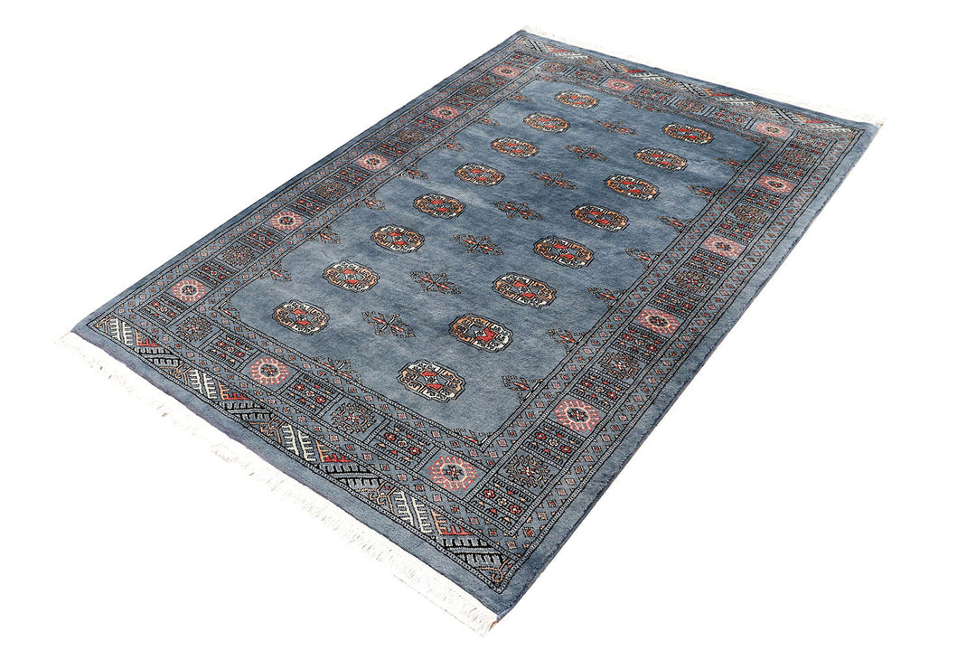 Slate Grey Bokhara 4'  2" x 6' " - No. QA65972
