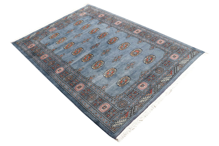 Slate Grey Bokhara 4'  2" x 6' " - No. QA65972