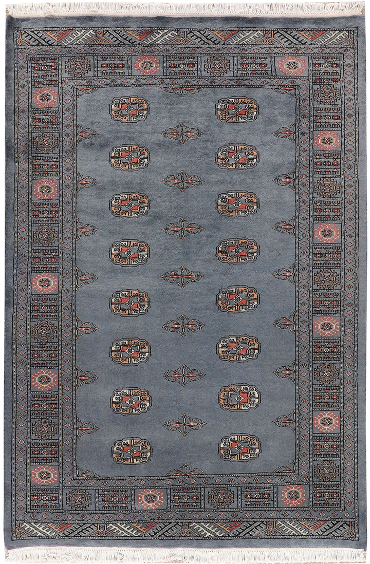 Slate Grey Bokhara 4'  2" x 6' " - No. QA65972