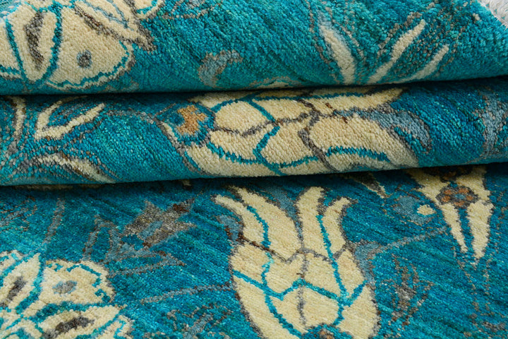 Darkcyan Suzani 7' 11 x 10' 2 - No. 72049