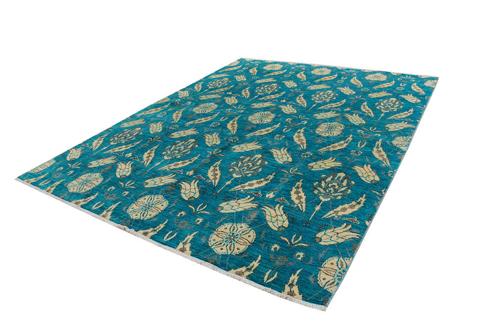 Darkcyan Suzani 7' 11 x 10' 2 - No. 72049