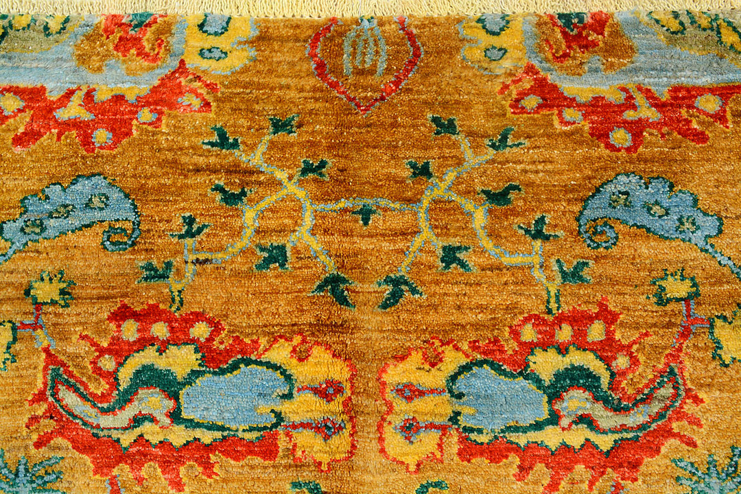 Dark Orange Suzani 7'  11" x 10'  1" - No. QA90664