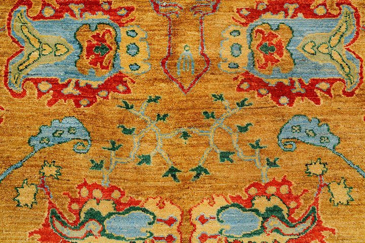 Dark Orange Suzani 7'  11" x 10'  1" - No. QA90664