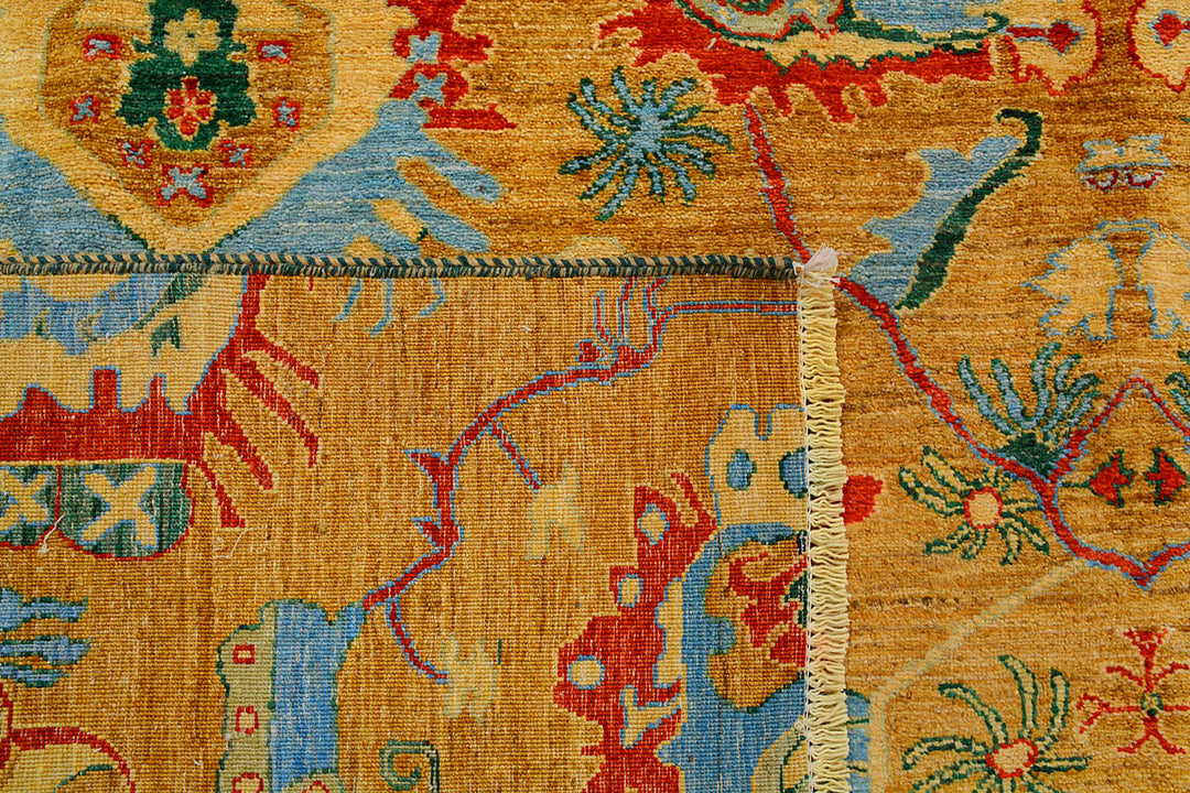 Dark Orange Suzani 7'  11" x 10'  1" - No. QA90664