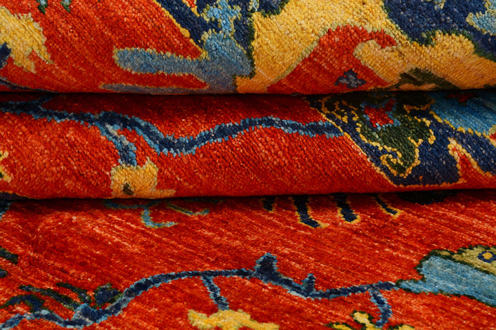 Red Suzani 8'  x" 10'  6" - No. QA77886