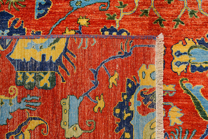 Red Suzani 8'  x" 10'  6" - No. QA77886