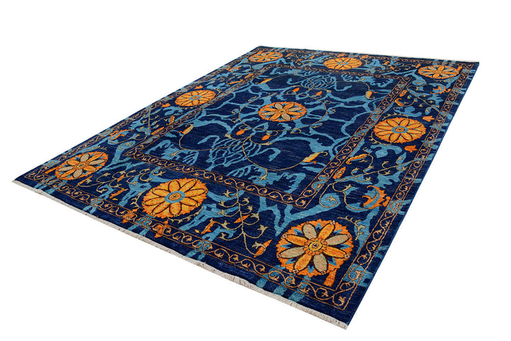 Midnight Blue Suzani 7' 11 x 10' 3 - No. 72055