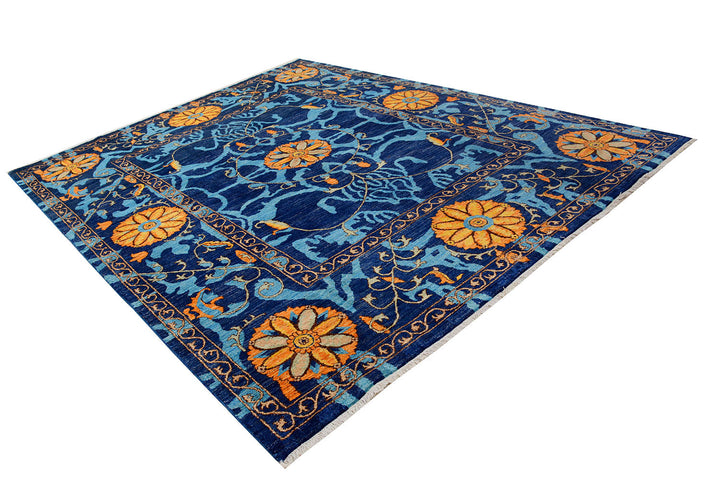 Midnight Blue Suzani 7' 11 x 10' 3 - No. 72055
