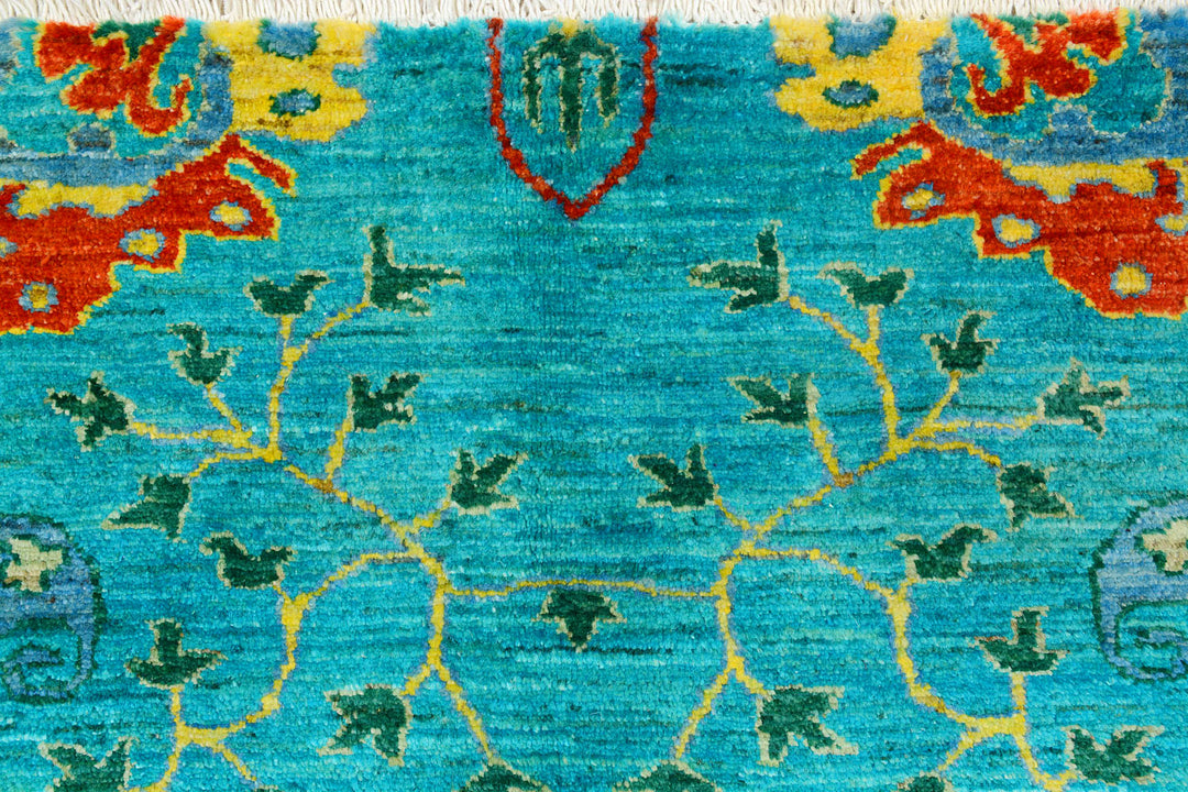 Darkcyan Suzani 8' 11 x 12' 2 - No. 72056