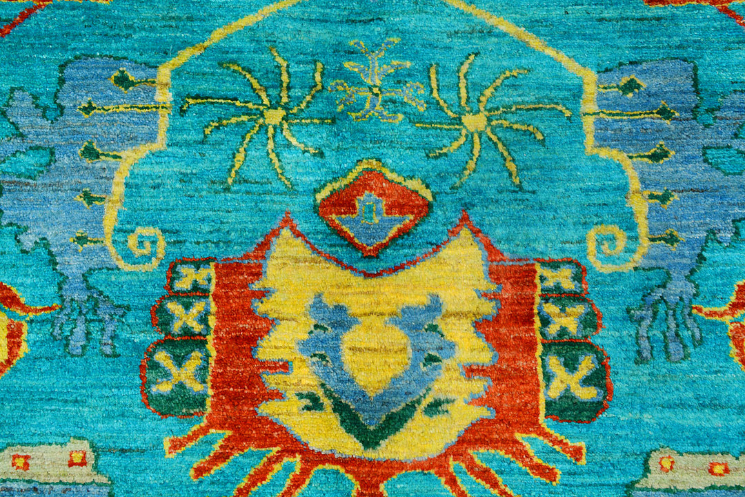 Darkcyan Suzani 8' 11 x 12' 2 - No. 72056