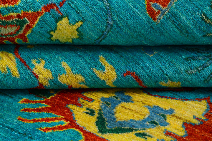 Darkcyan Suzani 8' 11 x 12' 2 - No. 72056