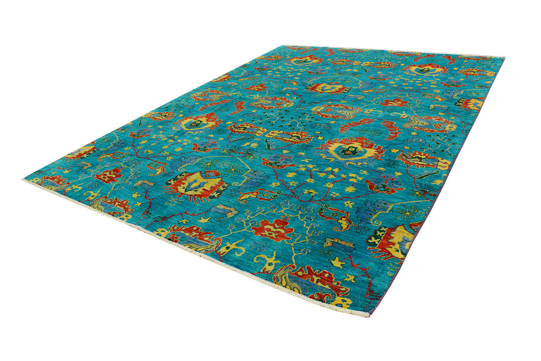 Darkcyan Suzani 8' 11 x 12' 2 - No. 72056