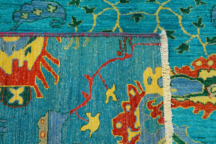 Darkcyan Suzani 8' 11 x 12' 2 - No. 72056