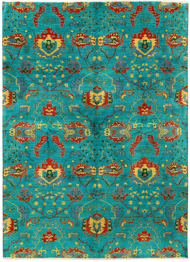 Darkcyan Suzani 8' 11 x 12' 2 - No. 72056