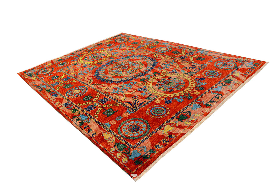 Red Suzani 8'  x" 10'  2" - No. QA73954