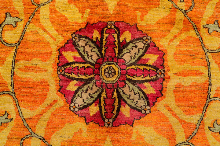 Dark Orange Suzani 9' x 12' 4 - No. 72058